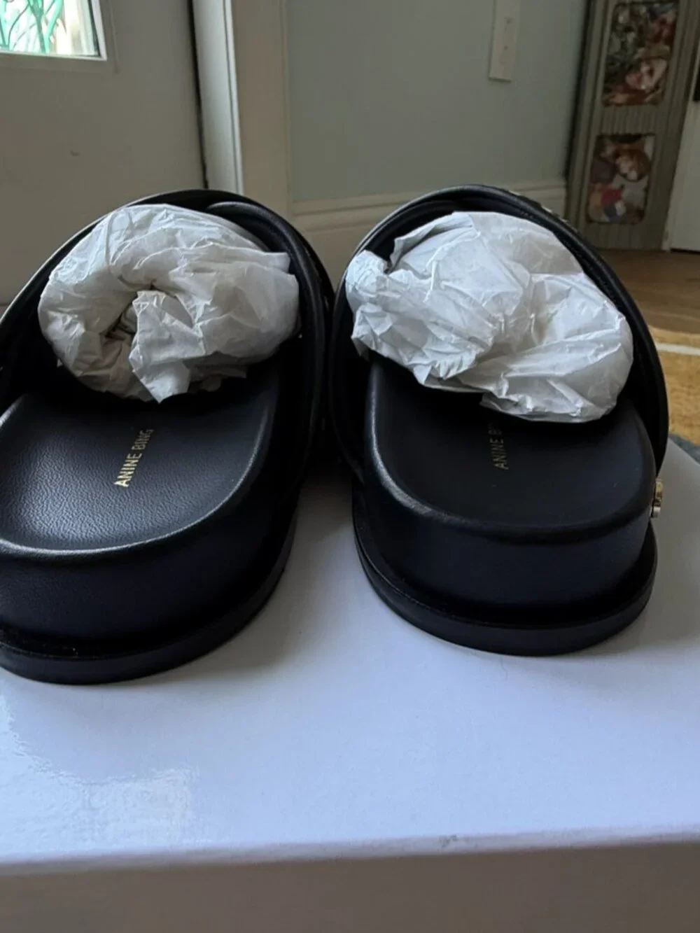 Anine Bing Leopard (pony hair) Slides
